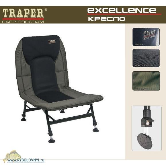 Кресло рыболовное Traper Excellence без подлокотников 80005