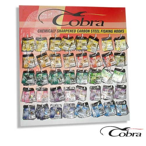 Крючки Cobra стенд 9 моделей 400шт.