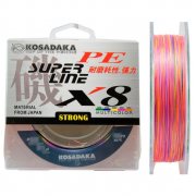 Леска плетеная Kosadaka Super Line PE X8 150м (0,12мм) Multicolor