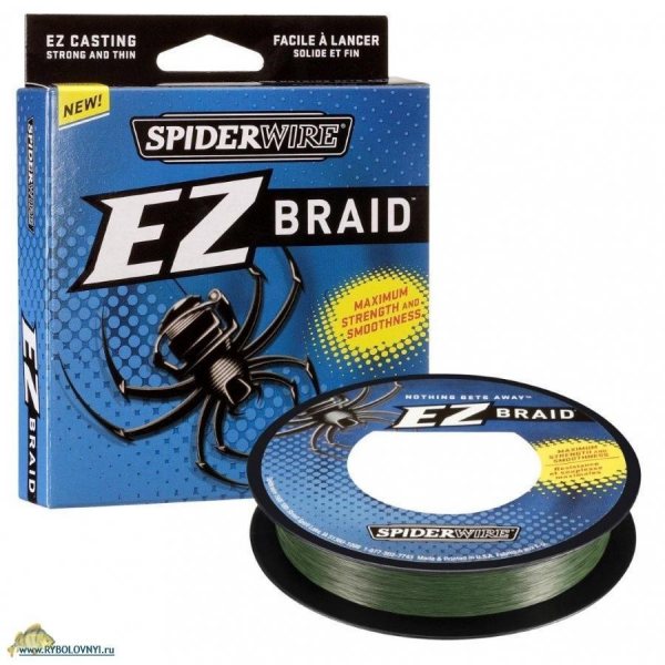 Леска плет;ная Spiderwire EZ Braid Green 0.15