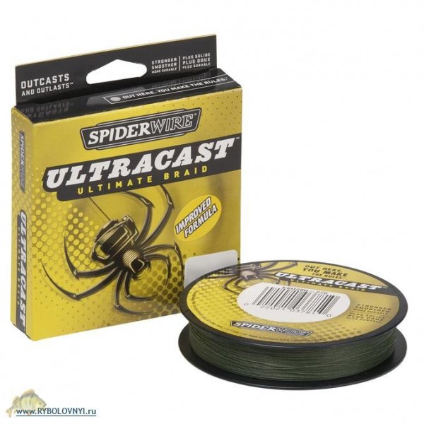 Леска плет;ная Spiderwire ULTRACAST Green 0.12