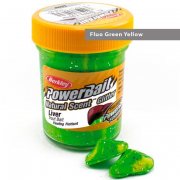 Паста форелевая Berkley Powerbait Natural Scent Glitter Trout Bait (50 г) Liver Fluo Green Yellow