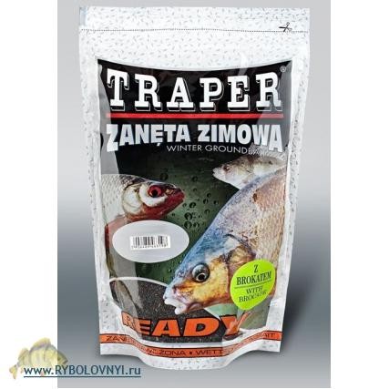 Прикормка зимняя Traper Zimowe Ready Fish mix (рыбный микс) готовая увлажненная 0,75 кг
