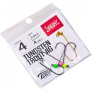 Вольфрамовые джиг-головки Lucky John Area Trout Game hook 4 (Silver,Pink,Green,Yellow) 4 шт.