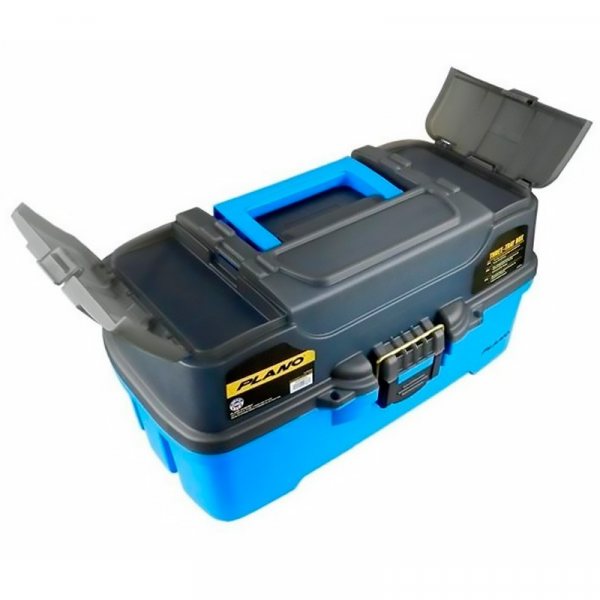 Ящик Plano 6231 с 3 ур. системой хранения приманок и 2-мя боковыми отсеками на крышке, ярко-синий