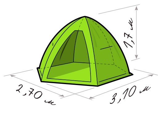 Зимняя палатка для рыбалки Лотос 4ЛТ зеленая