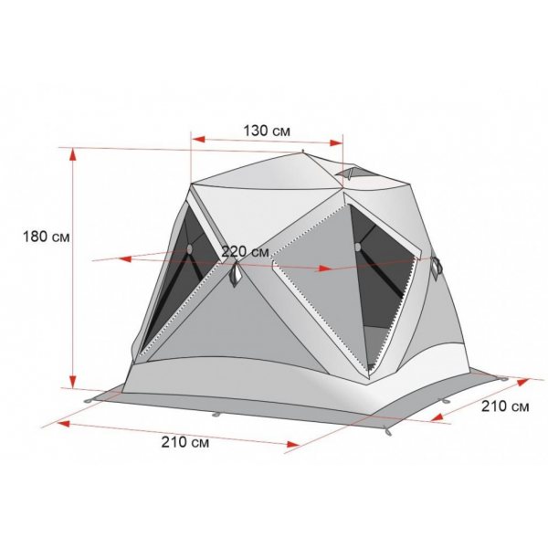Зимняя палатка для рыбалки Лотос Куб 3 Компакт