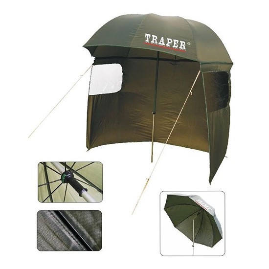 Зонт рыболовный с тентом Traper (250 см)